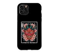Masque Japonais Diable démon Hannya Cherry Blossom Yokai Oni Coque pour iPhone 11 Pro