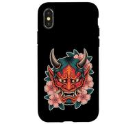 Masque Japonais Diable démon Hannya Cherry Blossom Yokai Oni Coque pour iPhone X/XS