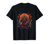Masque Japonais Oni Akuma Démon Bushido Samurai T-Shirt