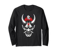 Masque Japonais Oni Demon Kanji Halloween Homme Femme Manche Longue