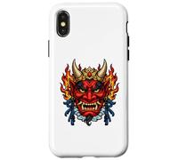 Masque Japonais Oni Demon Samouraï Folklore Art Coque pour iPhone X/XS