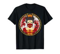 Masque Japonais Oni Guerrier Femme | Dark Fantasy Samourai Art T-Shirt