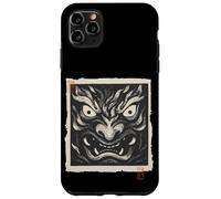 Masque Japonais Oni Yokai avec Impression sur Bois Vintage Coque pour iPhone 11 Pro Max