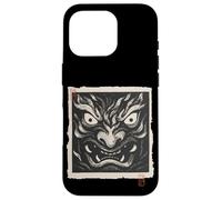 Masque Japonais Oni Yokai avec Impression sur Bois Vintage Coque pour iPhone 16 Pro