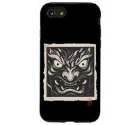 Masque Japonais Oni Yokai avec Impression sur Bois Vintage Coque pour iPhone SE (2020) / 7/8