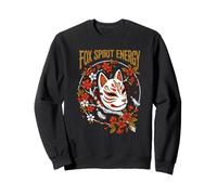 Masque Japonais Spirit Energy Fox Fleur de Cerisier Art Folklore Sweatshirt