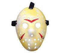 Masque Jason monstre horreur carnaval film Voorhees hockey Halloween accessoires costume déguisement adulte masque blanc effrayant terrifiant latex classique inquiétant réaliste