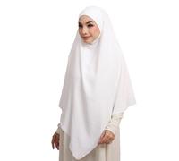 Masque Khimar 2 en 1 pour femme Hijab Niqab Visage Voile Modestie, blanc, taille unique