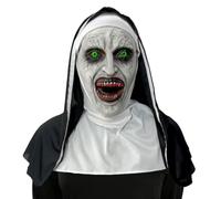 Masque la Nonne, Effrayant Adulte, Latex Halloween Realiste, Déguisement de la Nonne pour Halloween, Mardi Gras