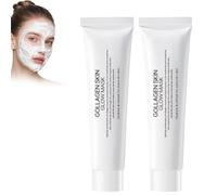 Masque laiteux coréen, masque facial peel enveloppant au collagène, hydratant et éclaircissant, éclat et rajeunissement de la peau, améliore l'élasticité pompe la peau affaissée (2 Pcs)