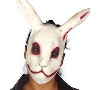 masque lapin terrifiant latex - guirca 2248 Blanc G
