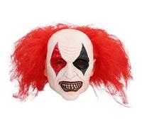 masque latex clown perruque ébouriffée adulte - boland 97592 Rouge G