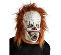 Masque latex clown tueur luxe adulte - Blanc - Taille Unique