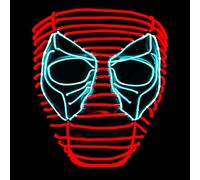 Masque LED Dead Pool® | Qualité Premium | Plastique Rigide | 3 Modes de Clignotements | Masque LED | Cosplay | Halloween | Néon | 100% Horreur | 100% Fun | OriginalCup®