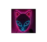 Masque LED Demon Slayer, masque effrayant à fil EL pour Halloween, festival, fête, mascarade, cosplay,