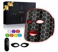 Masque Led, Masque LuminothéRapie Visage LumièRes à Masque De LumièRe Rouge LuminothéRapie Rouge 7 Fonctions Avec TéLéCommande, Traitement De L'Acné, RéDuction Des Rides Et RéGéNéRation Du CollagèNe