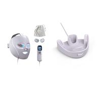 Masque LED Shark CryoGlow avec rafraîchissement du contour des yeux, LED rouge et bleue, Photothérapie par lumière infrarouge, FW312EUPL + Shark Cryoglow Stand de recharge du masque, XSKACS300EUPL