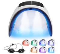 Masque LED Visage 7 Couleurs: Pliable Masque Luminothérapie Visage avec Fonction Spray - Masque Facial LED Pour Anti-âge Rajeunissement