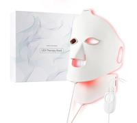 Masque LED Visage, Luminothérapie 7 Couleurs, Lumière Rouge, Silicone Souple， Masque de Photothérapie pour le Visage et le Cou, Soin de la Peau, Raffermissant et Éclat du Teint, Confortable à Porter
