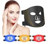 Masque LED Visage Luminothérapie,Helangel 3 Couleurs Masque Luminothérapie Visage avec Lumière Infrarouge Luminothérapie Visage Red Light Therapy pour les Soins de la Peau à Domicile
