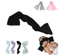 Masque lesté pour les yeux | Couverture des yeux relaxante | Masque de sommeil de voyage avec perles et coton | Masque de sommeil masque de sommeil pour homme et femme (Noir)