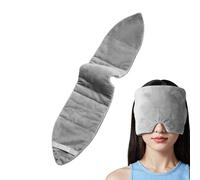 Masque lesté pour les yeux - Pression de 28,35 pouces | Peluche + Soie - Patch de relaxation pour dormir, méditer et voyager, soutient les dormeurs latéraux, les hommes et les femmes.