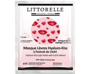 Masque Lèvres Hydratant et Anti-âge au Litchi - Patch Hydrogel Contour de Lèvres - 97% d’Origine Naturelle - Fabriqué en France - Lèvres douces, lisses et souples
