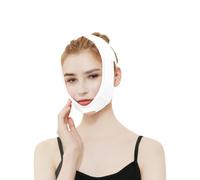 Masque Liftant Visage V Femme, Sangle Masséter Blanche Sbr | Bruit Nocturne, Confort Peau, Usage Maison pour Dormir, Look Soigné