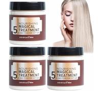 Masque lisseur avec réparation profonde, masque nourrissant 5 traitements magiques, crème réparatrice en 5 secondes pour cheveux secs et abîmés