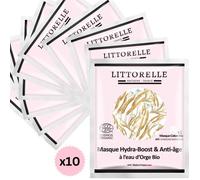 Masque - Littorelle - Hydra-Boost - Anti-Âge - Certifié Bio - Lot De 10 Masques