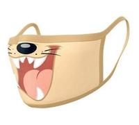 Pyramid International – Masque visage Looney Tunes Taz – Marron, lot de 2