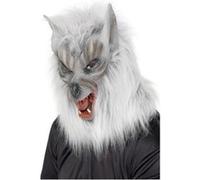 Smiffy's Masque de loup latex couvrant la tête Argent