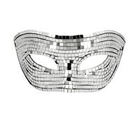 MASQUE LOUP FACETTES DISCO ARGENT ADULTE