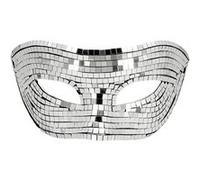 masque loup facettes disco argent adulte - boland 00198 Gris G