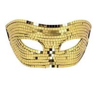 masque loup facettes disco or adulte - boland 00197 Jaune G