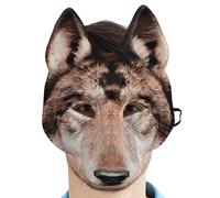 Masque Loup Halloween Accessoire De Cosplay Animal Réaliste Léger