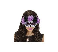 W WIDMANN MILANO Party Fashion - Masque pour les yeux Dia de los Muertos avec roses, bal masqué, jour des morts, carnaval