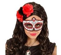 Masque Loup Mariée Mexicaine - Halloween Blanc G