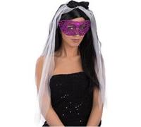 Masque Loup Pailleté Violet Multicolore G