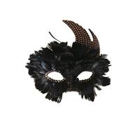 masque loup plume corbeau clous steampunk adulte - 23373