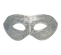 masque loup strass argent diamant glamour adulte - boland 00196 Gris G