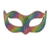 masque loup strass prisme arc-en-ciel pride adulte - boland 00227 Multicolore G