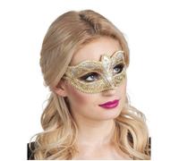 Boland 00338 - Masque pour les yeux Venice Felina, or, ornements, bal masqué, Venise, carnaval, fête de thème, costume