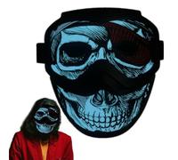 Masque Lumineux À LED Pour Mascarade Couvre-Visage Rechargeable D'Halloween | Masque De Carnaval Lumineux À 4 Modes Pour les Adultes, Fête, Scène, Spectacle, Bar, Vacances et Événement, Ma