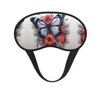 Masque lumineux bloquant les fleurs et les papillons, masque de sommeil occultant confortable pour voyage, yoga, couverture douce des yeux