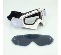 Masque lunette cross Swaps Pixel blanc + écran teinté pour moto supermotard Neuf Taille unique