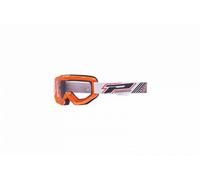 MASQUE-LUNETTES CROSS PROGRIP 3201 ATZAKI ORANGE ECRAN TRANSPARENT ANTI-RAYURES-ANTI U.V. COMPATIBLE AVEC PORT LUNETTES DE VUE (HOMOLOGUE AC-10170)