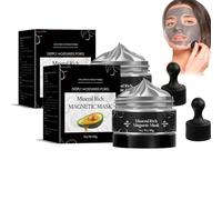 Masque magnétique, masque magnétique riche en minéraux, masque nettoyant pour les pores exfoliant pour tous les types de peau (2pcs)