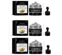 Masque magnétique riche en minéraux, nettoyant les pores, masque peel-off anti-points noirs, nettoyant en profondeur, exfoliant, apaisant et réparateur, adapté à tous les types de peau. (3pc)