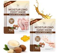 Masque Main et Pied Hydratant - Beurre de Karité et Vitamine E - Lot de 3